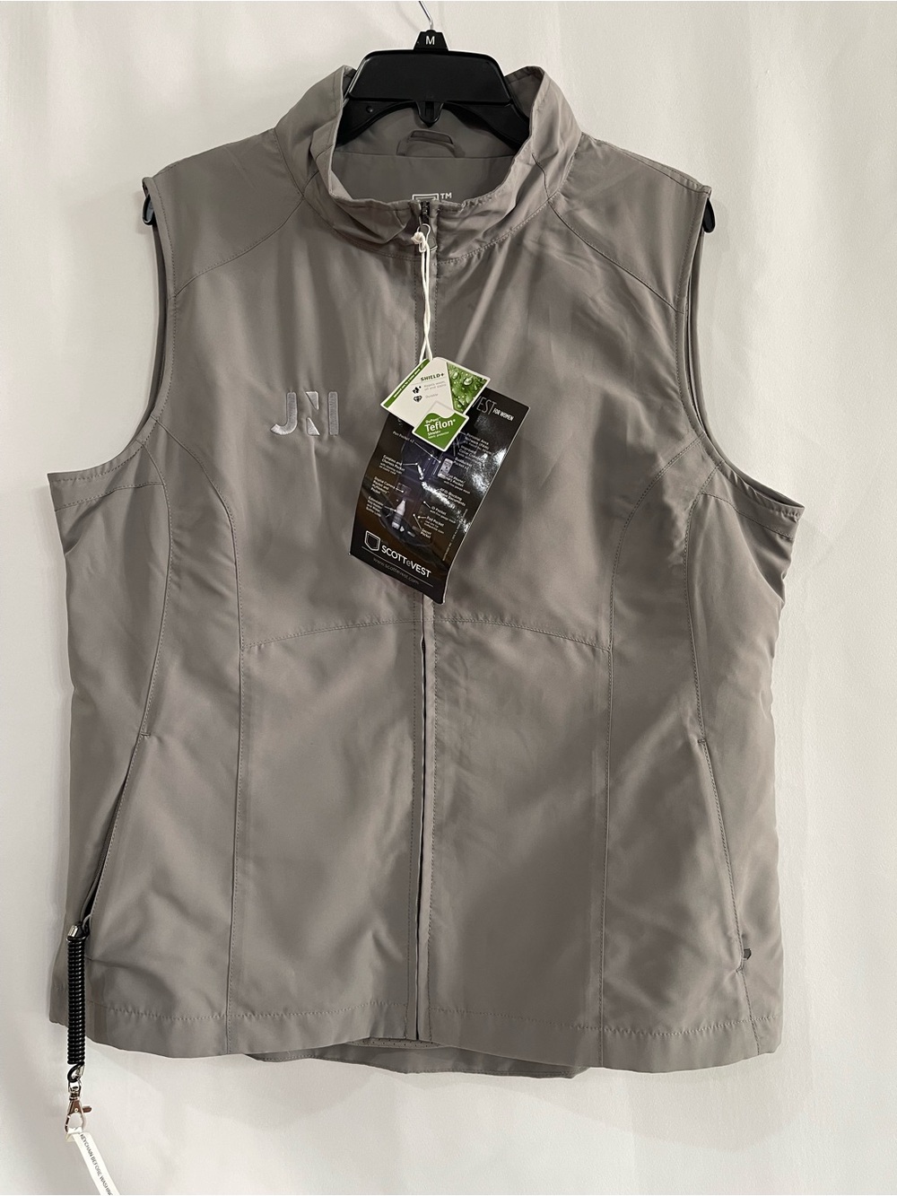SCOTTeVEST RFID travel vest women XL gray Teflon shield hiking vest travel safe